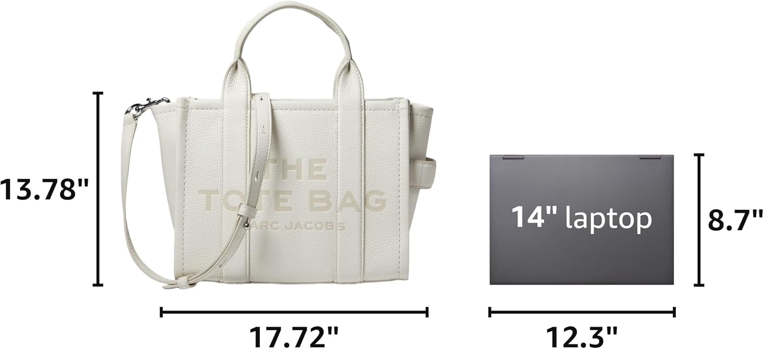 image:imageMarc Jacobs Womens The Leather Small Tote BagCottonSilver