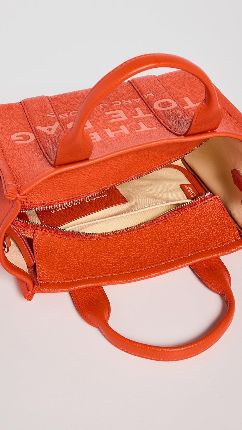 image:imageMarc Jacobs Womens The Leather Small Tote BagElectric Orange