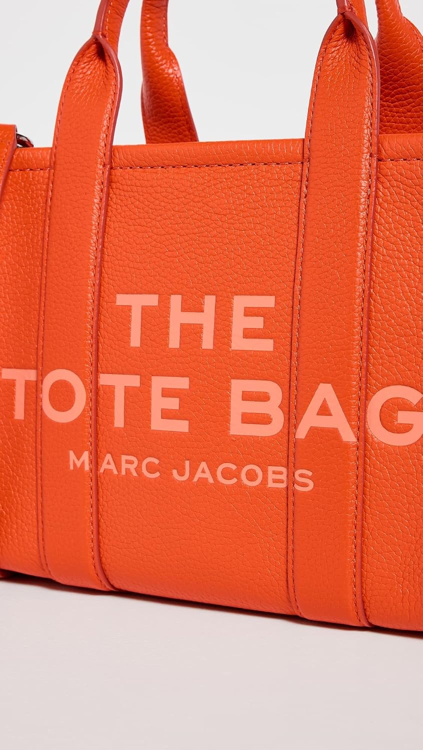 image:imageMarc Jacobs Womens The Leather Small Tote BagElectric Orange
