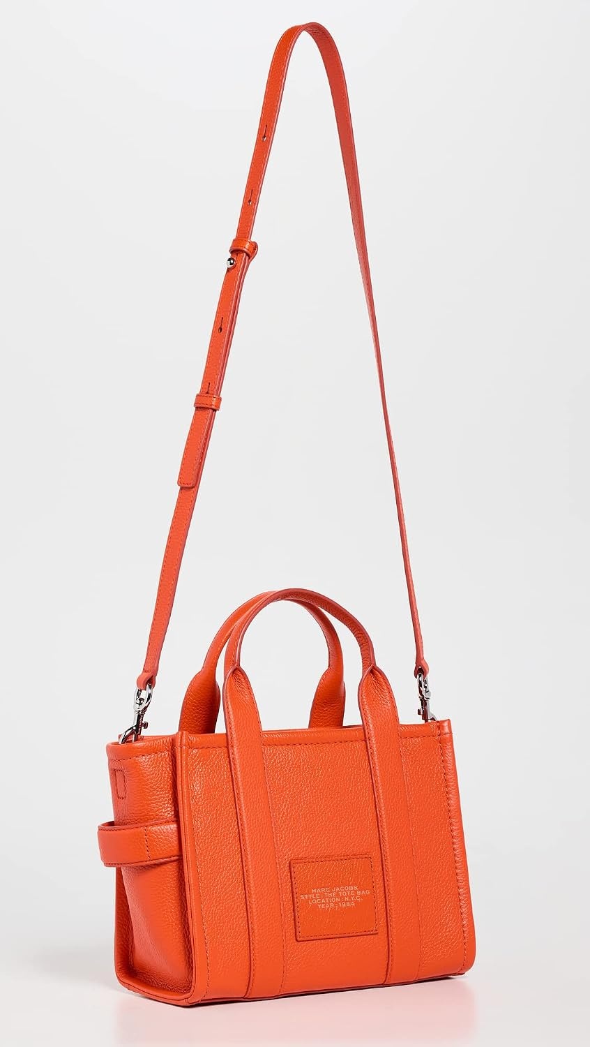 image:imageMarc Jacobs Womens The Leather Small Tote BagElectric Orange