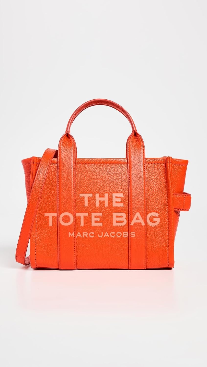 image:imageMarc Jacobs Womens The Leather Small Tote BagElectric Orange