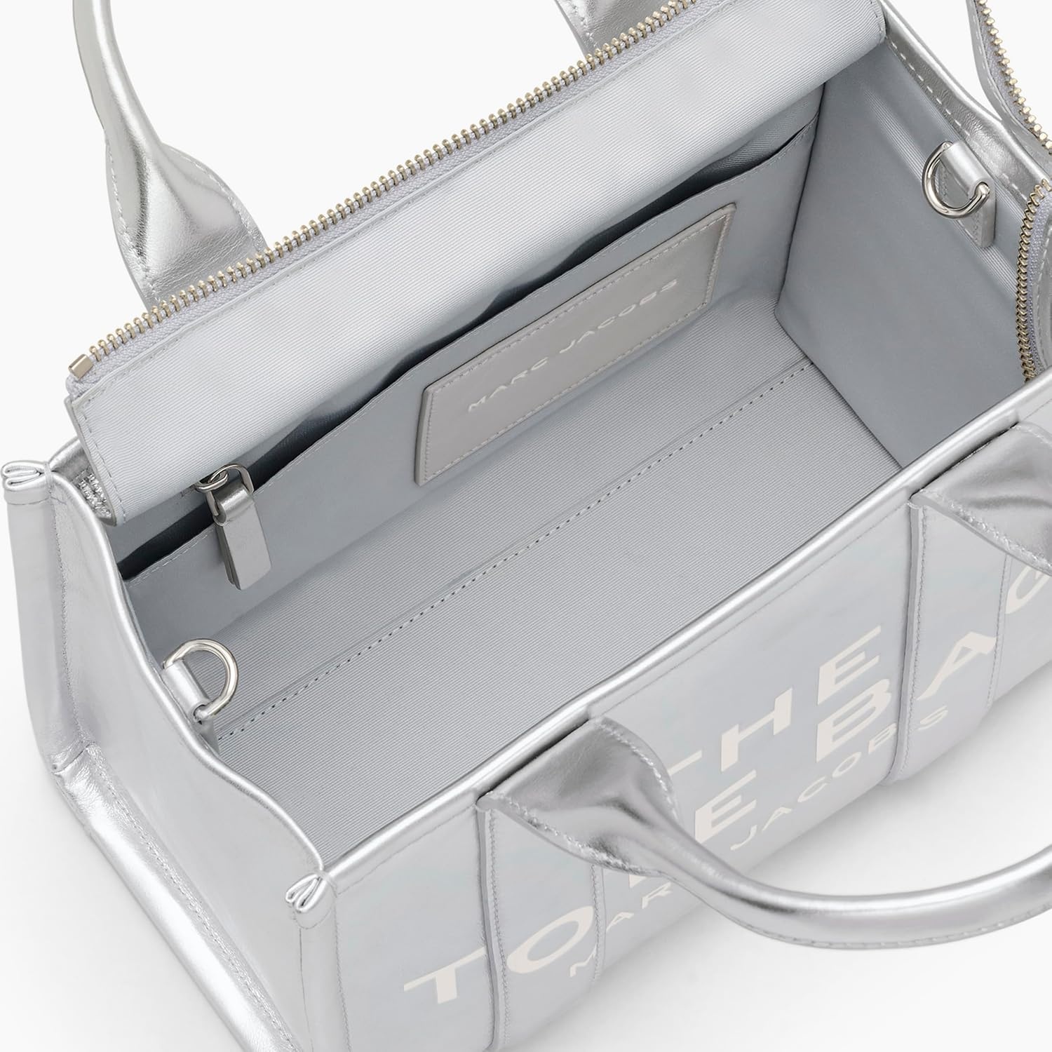 image:imageMarc Jacobs Womens The Leather Small Tote BagMetallic Silver