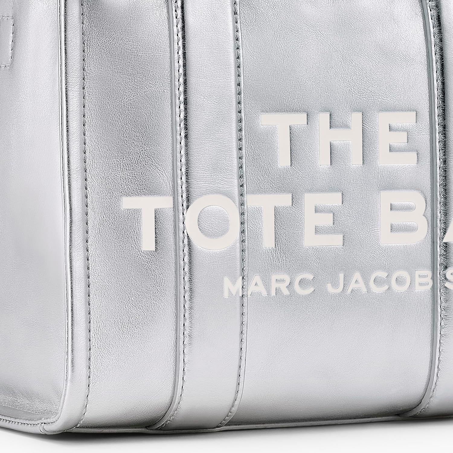 image:imageMarc Jacobs Womens The Leather Small Tote BagMetallic Silver