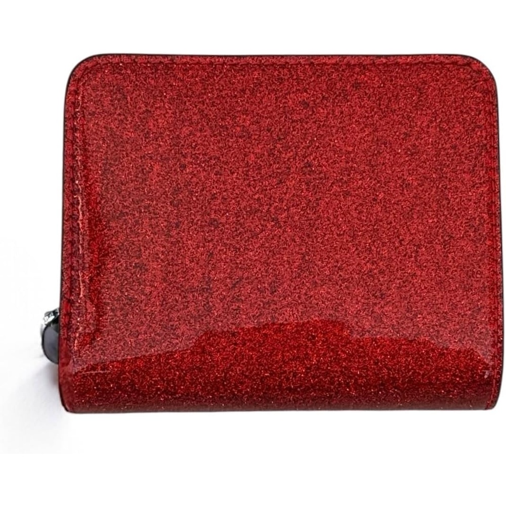 image:imageMarc Jacobs Glitter Bifold Mini Wallet Smooth Patent Leather BlackSavvy Red