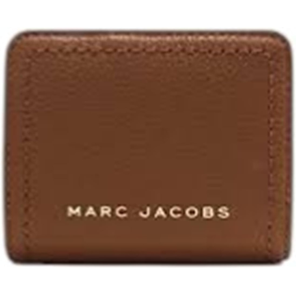 image:imageMarc Jacobs Groove Mini Top Stitched Compact Zip Leather Wallet for Women RoseCognac