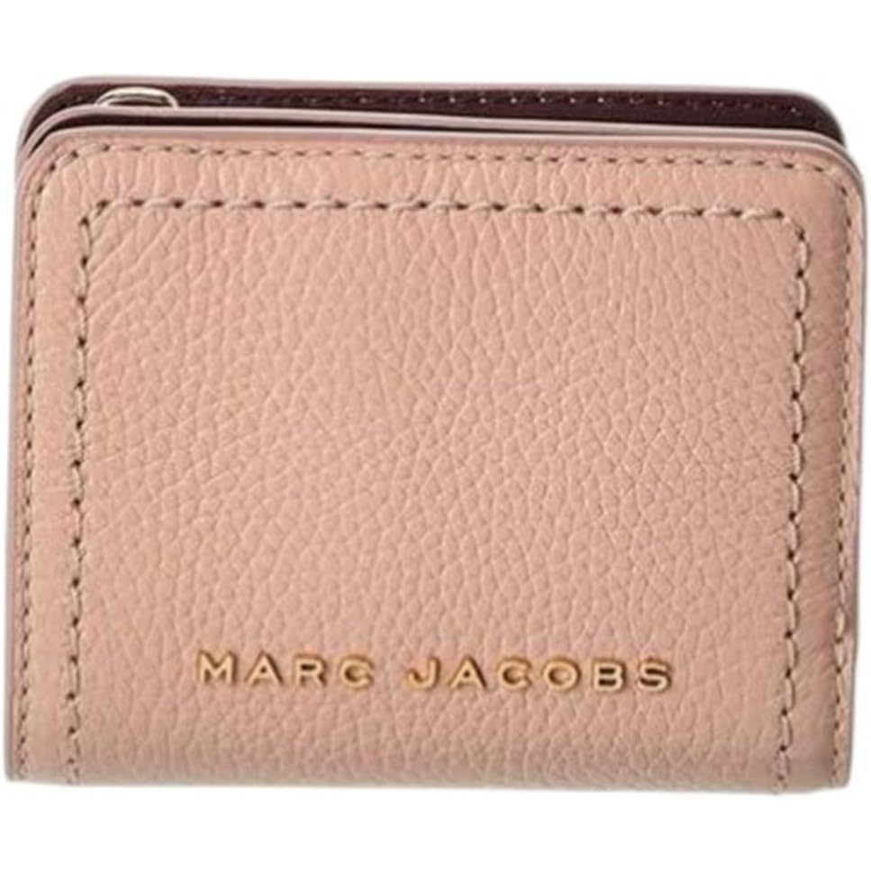 image:imageMarc Jacobs Groove Mini Top Stitched Compact Zip Leather Wallet for Women RoseRose
