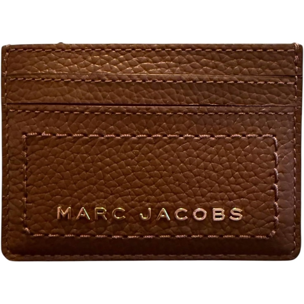 image:imageMarc Jacobs S102L01FA21001 Black With Gold Hardware Womens Leather Card CaseCognac Brown