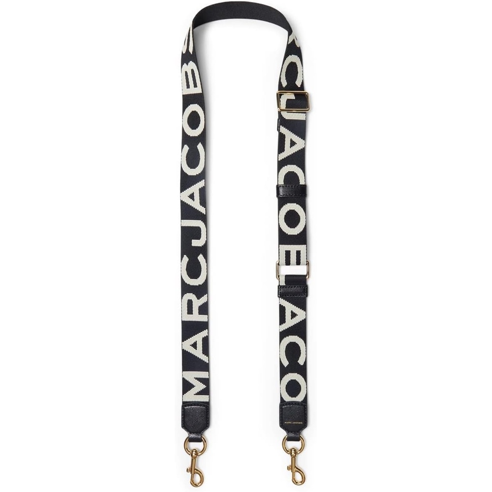 image:imageMarc Jacobs The Thin Strap Polyester Polyurethane and Leather Construction Detachable and Adjustable BlackWhite One Size One SizeBlackWhite