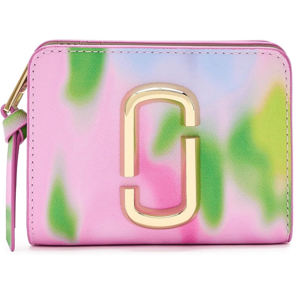 image:imageMarc Jacobs Womens The Blurred Floral Snapshot Mini Compact Wallet Ribbon Pink Multi One Size One SizeRibbon Pink Multi