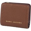 Marc Jacobs Groove Mini Top Stitched Compact Zip Leather Wallet for Women (Rose)(Cognac)