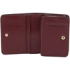 Marc Jacobs Groove Mini Top Stitched Compact Zip Leather Wallet for Women (Rose)(Cognac)