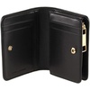 Marc Jacobs S101L01SP21 Black With Gold Hardware Top Stitched Compact Zip Women’s Leather Wallet