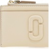 Marc Jacobs Women’s The Leather J Marc Top Zip Multi Wallet(Cloud White)