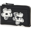 Marc Jacobs Women’s The Leather J Marc Top Zip Multi Wallet(black/white)