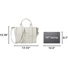 Marc Jacobs Women’s The Leather Small Tote Bag(Cotton/Silver)