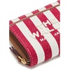 Marc Jacobs, Women’s, The Stripe Canvas Mini Compact Wallet, True Red Multi, One Size(True Red Multi)