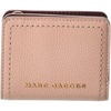 Marc Jacobs Groove Mini Top Stitched Compact Zip Leather Wallet for Women (Rose)(Rose)