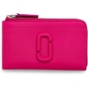 Marc Jacobs Women’s The Leather J Marc Top Zip Multi Wallet(Hot Pink)