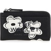 Marc Jacobs Women’s The Leather J Marc Top Zip Multi Wallet(black/white)