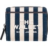 Marc Jacobs, Women’s, The Stripe Canvas Mini Compact Wallet, True Red Multi, One Size(Blue Sea Multi)