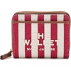 Marc Jacobs, Women’s, The Stripe Canvas Mini Compact Wallet, True Red Multi, One Size(True Red Multi)