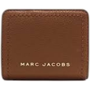Marc Jacobs Groove Mini Top Stitched Compact Zip Leather Wallet for Women (Rose)(Cognac)