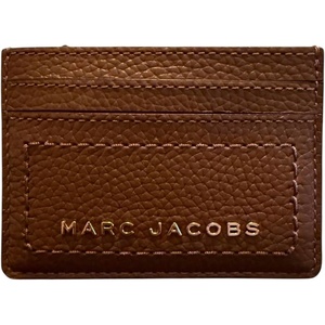Marc Jacobs S102L01FA21-001 Black With Gold Hardware Women’s Leather Card Case(Cognac Brown)