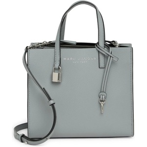 Marc Jacobs The Grind Mini Coated Leather Crossbody (Rock Grey)