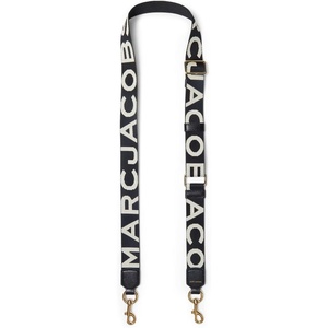 Marc Jacobs The Thin Strap – Polyester Polyurethane and Leather Construction – Detachable and Adjustable Black/White One Size One Size(Black/White)