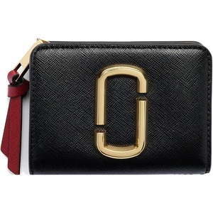 Marc Jacobs Womens The Blurred Floral Snapshot Mini Compact Wallet Ribbon Pink Multi One Size One Size(Black Multi)