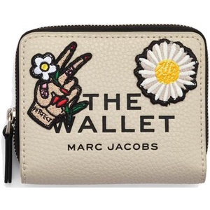 Marc Jacobs Womens The Blurred Floral Snapshot Mini Compact Wallet Ribbon Pink Multi One Size One Size(Cloud White)