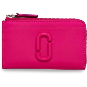 Marc Jacobs Women’s The Leather J Marc Top Zip Multi Wallet(Hot Pink)