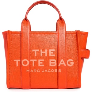 Marc Jacobs Women’s The Leather Small Tote Bag(Electric Orange)