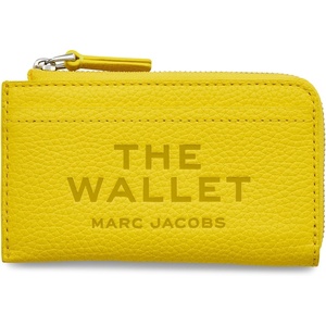 Marc Jacobs Womens The Leather Top Zip Multi Wallet Cloud Blue Onesize(Smiley Yellow)