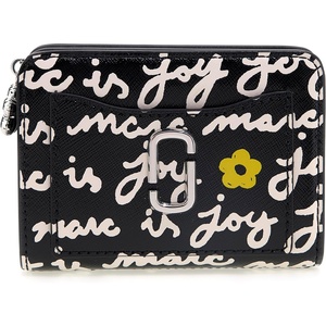 Marc Jacobs Women’s The Mini Compact Wallet, camel, One Size(Black Multi)