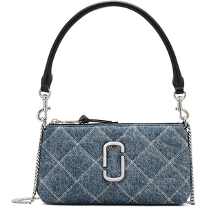 Marc Jacobs Women’s The Quilted Snapshot Pochette(Light Wash Indigo)