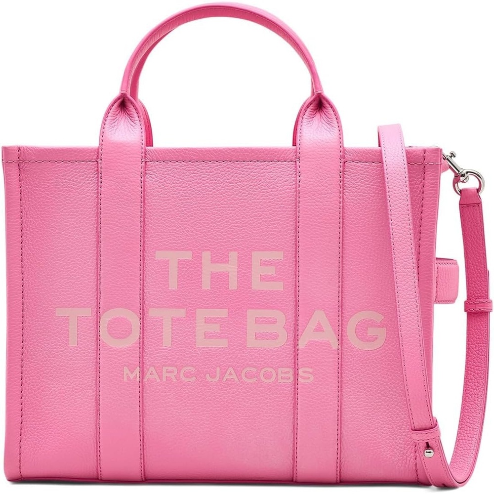 image:imageMarc Jacobs The Leather Medium Tote Bag Petal Pink One Size