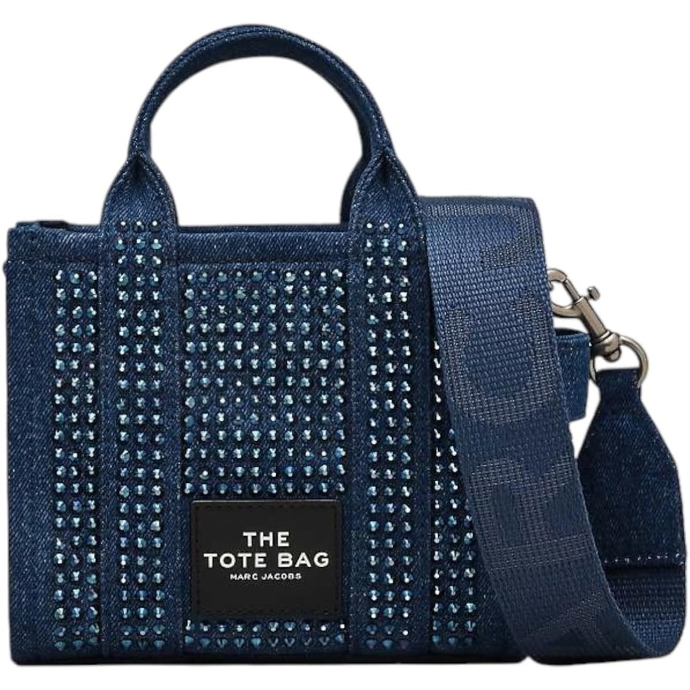 image:imageMarc Jacobs The Mini Crystal Canvas ToteDark Wash Crystals