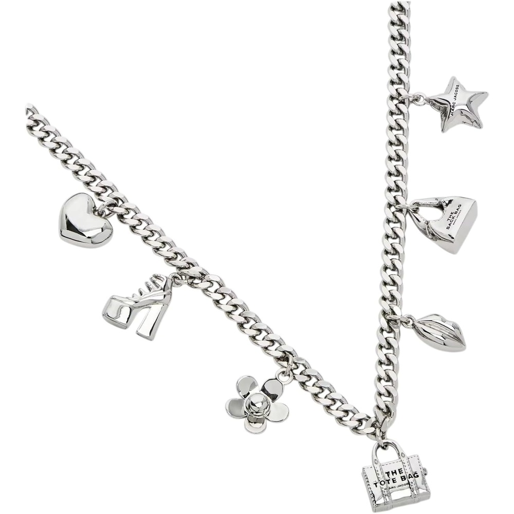image:imageMarc Jacobs Womens Mini Icon Charm NecklaceSilver Tone