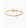 Marc Jacobs Bolt Crystal Hinged Bangle Bracelet Fashion Jewelry(Antique Gold)