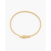 Marc Jacobs Bolt Crystal Hinged Bangle Bracelet Fashion Jewelry(Antique Gold)