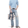 Marc Jacobs The Wavy Canvas Medium Tote Bag(Ivory/Navy)