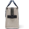 Marc Jacobs The Wavy Canvas Medium Tote Bag(Ivory/Navy)