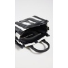 Marc Jacobs Women’s The Leather Crossbody Tote Bag(Black/White Stripe)