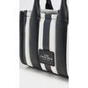 Marc Jacobs Women’s The Leather Crossbody Tote Bag(Black/White Stripe)