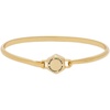 Marc Jacobs Bolt Crystal Hinged Bangle Bracelet Fashion Jewelry(Antique Gold)