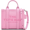 Marc Jacobs Women’s The Leather Crossbody Tote Bag(Fluro Candy Pink)