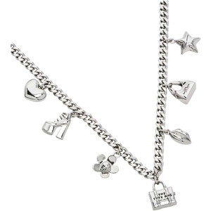 Marc Jacobs Women’s Mini Icon Charm Necklace(Silver Tone)