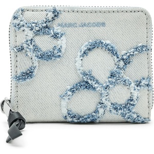 Marc Jacobs Womens The Daisy Denim Mini Compact Wallet Light Wash One Size One Size(Light Wash)