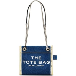 Marc Jacobs Women’s The Denim Chain Crossbody Tote Bag(Dark Wash)